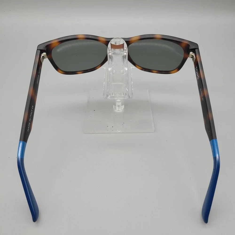 TOMS Classic 101 Sunglasses Matte Tortoise Blue S001-023-03 Made in Italy